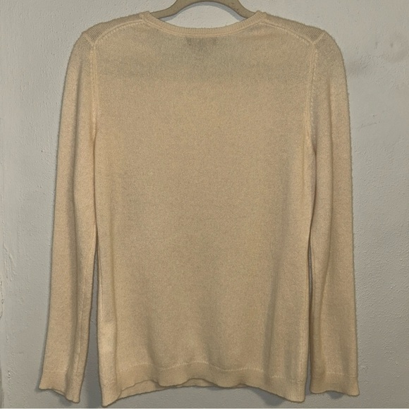 Charter Club Cream Crew Neck Sweater - Picture 3 of 4